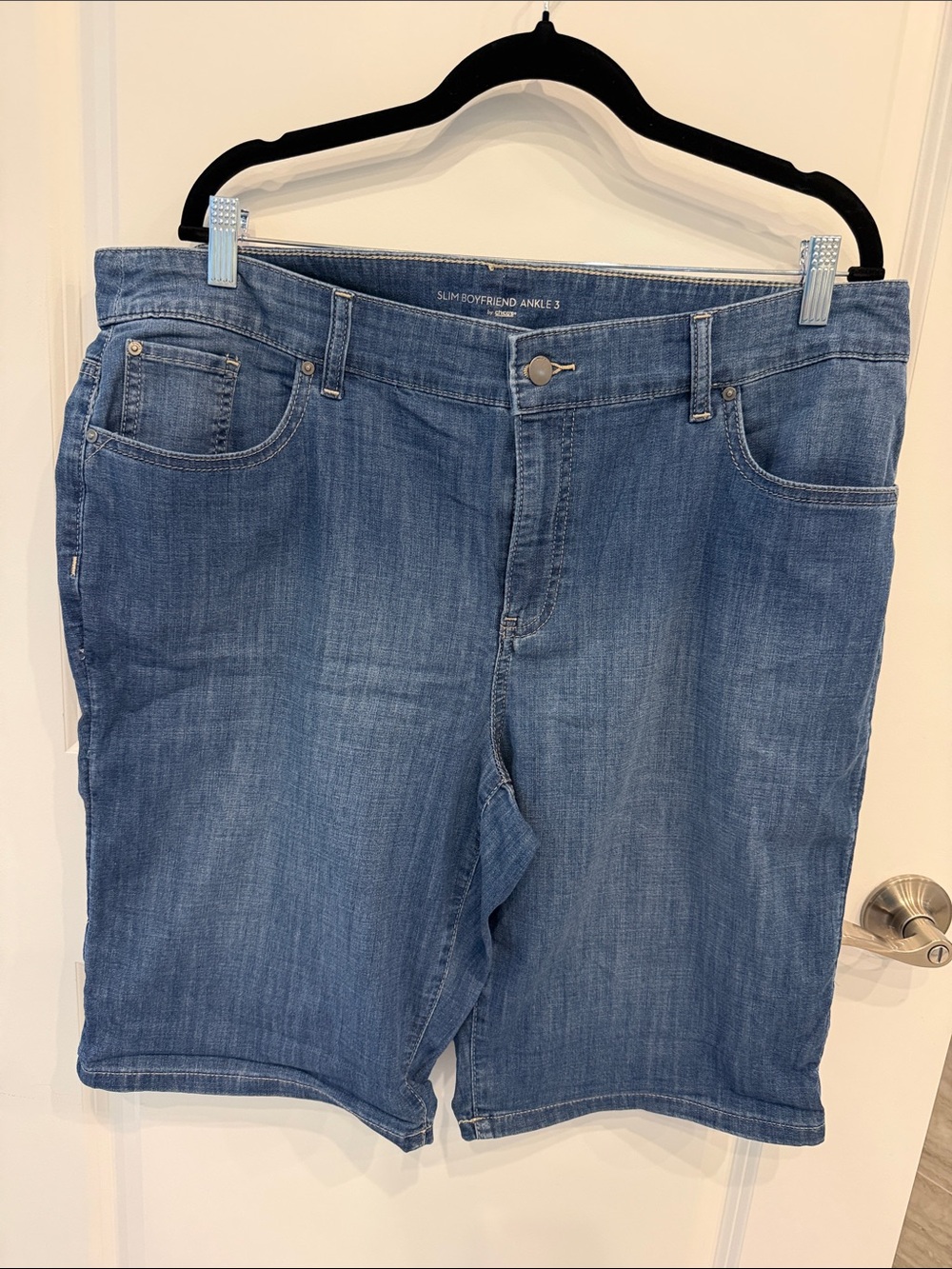 Chico's Casual Boyfriend Jean Shorts - Medium Blue